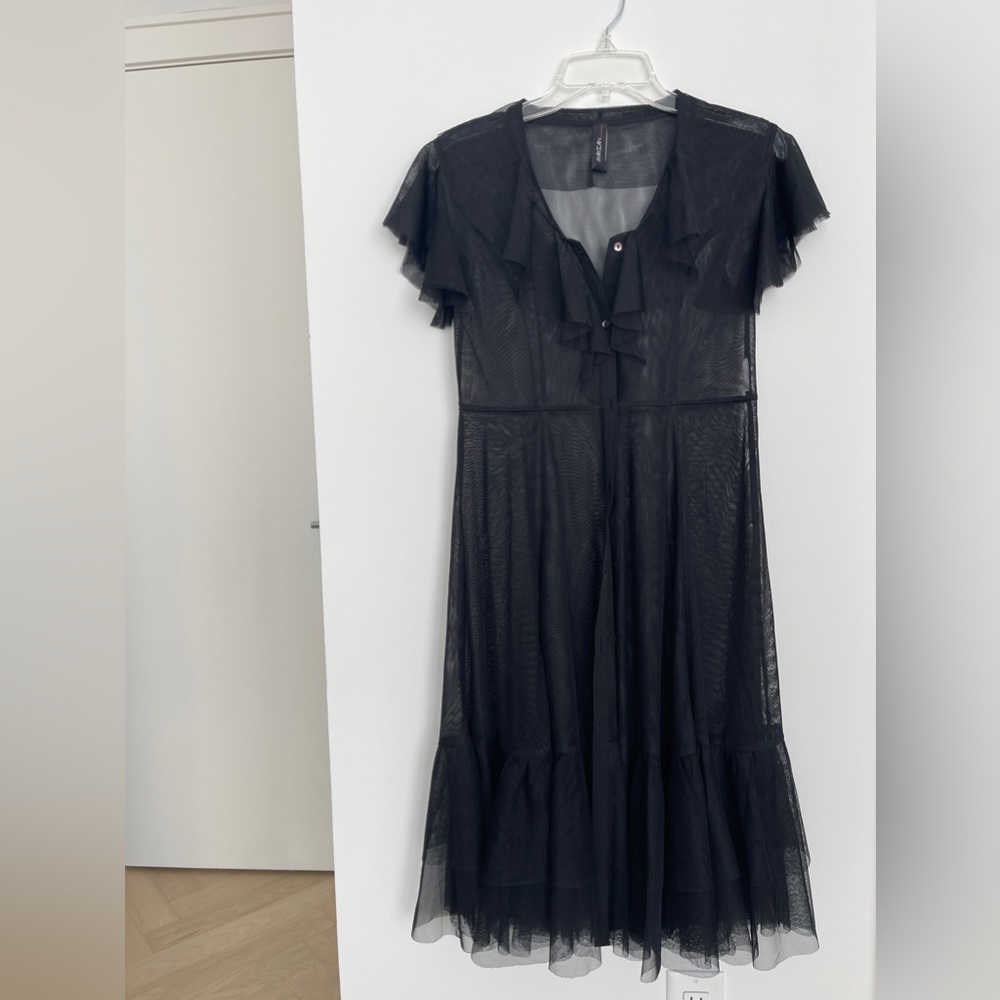 Black organza dress / cover